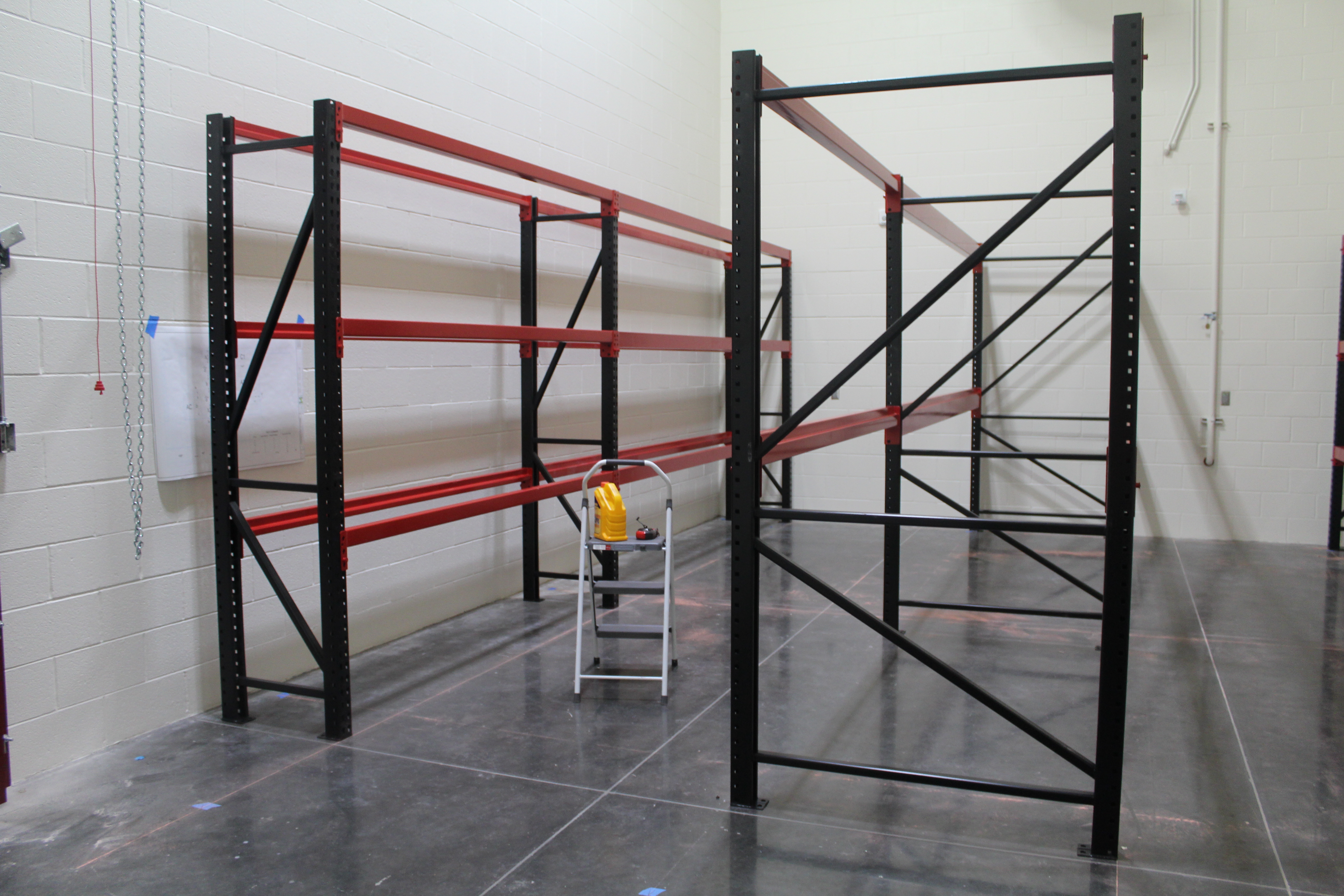 Fire department racking installation in progress